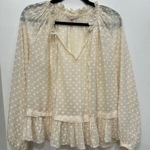 Authentic Rebecca Taylor cream blouse